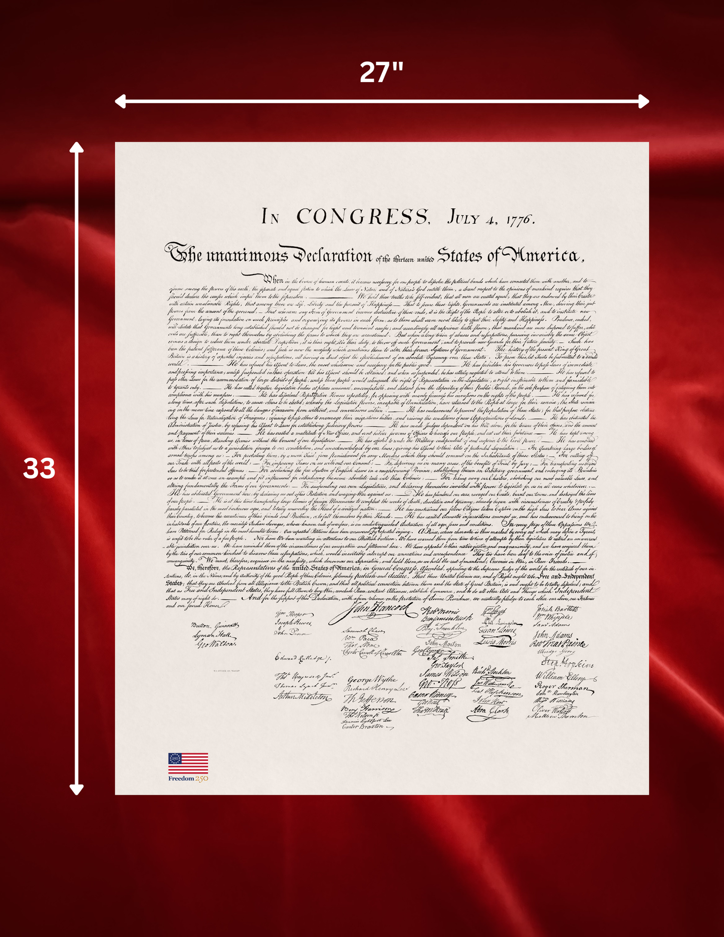 Declaration of Independence: Freedom 250 [Giclée Print]