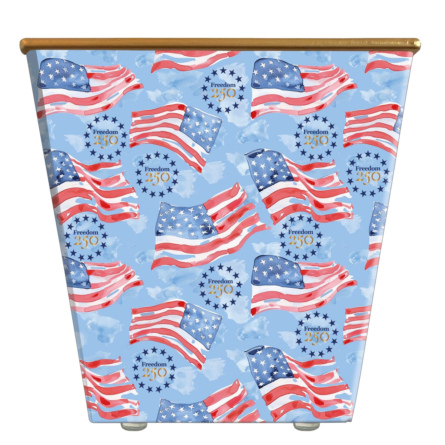 Freedom250 Wavy Flag Cachepot Candle