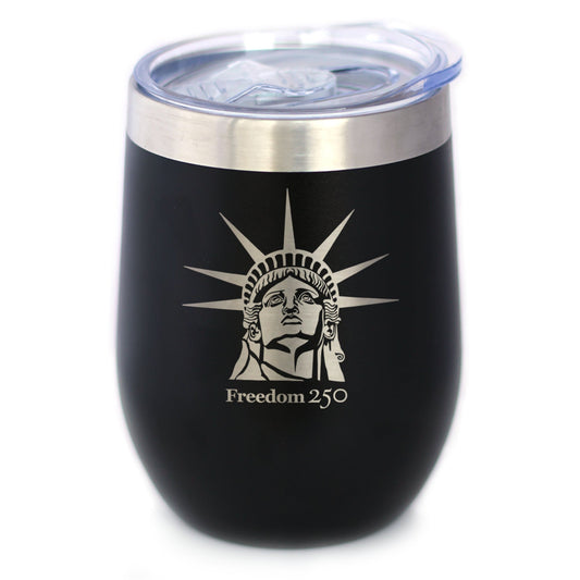 Freedom 250 Statue of Liberty Profile Insulated Wine Tumbler 12oz