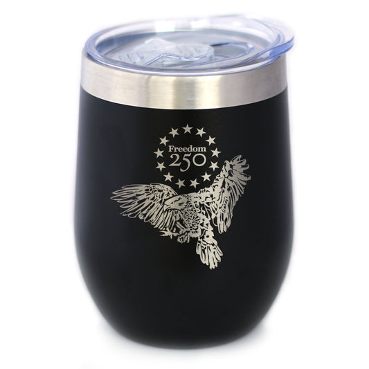 Freedom 250 Bald Eagle Insulated Wine Tumbler 12oz