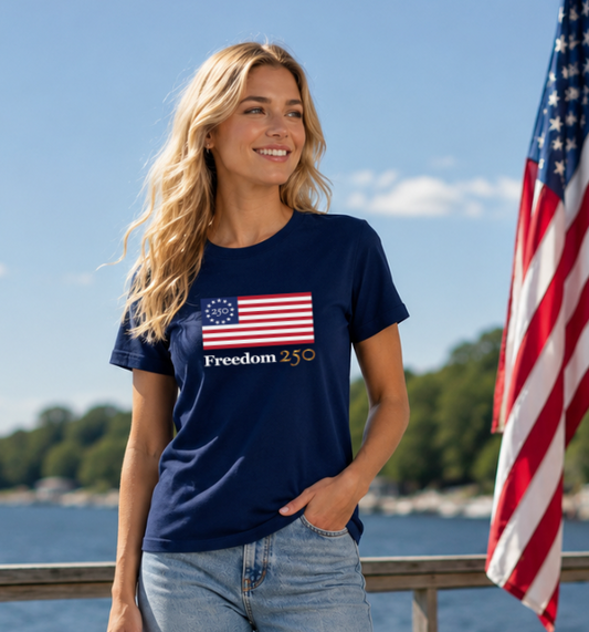 Official Freedom 250 Unisex Navy Tee