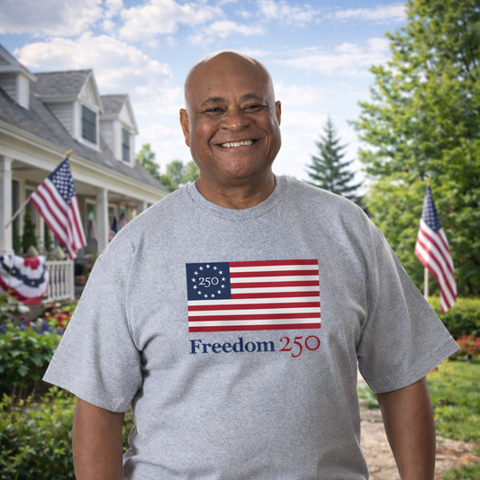 Official Freedom 250 Unisex Dark Ash Tee