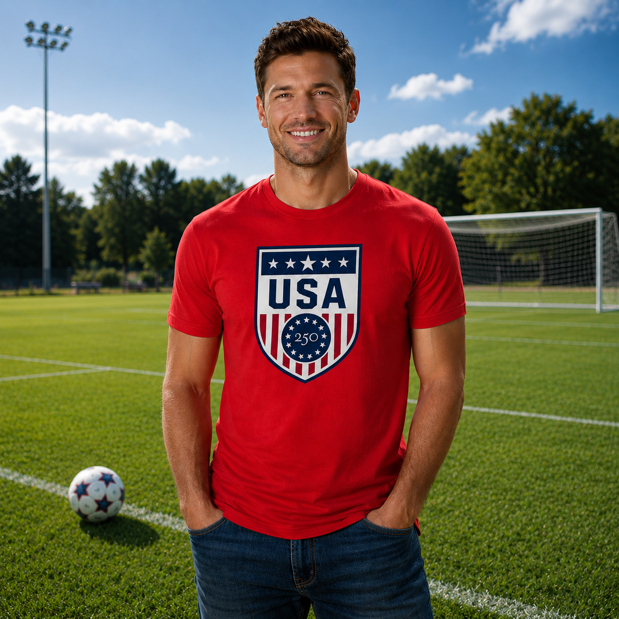 Freedom USA Red Fine Jersey Tee