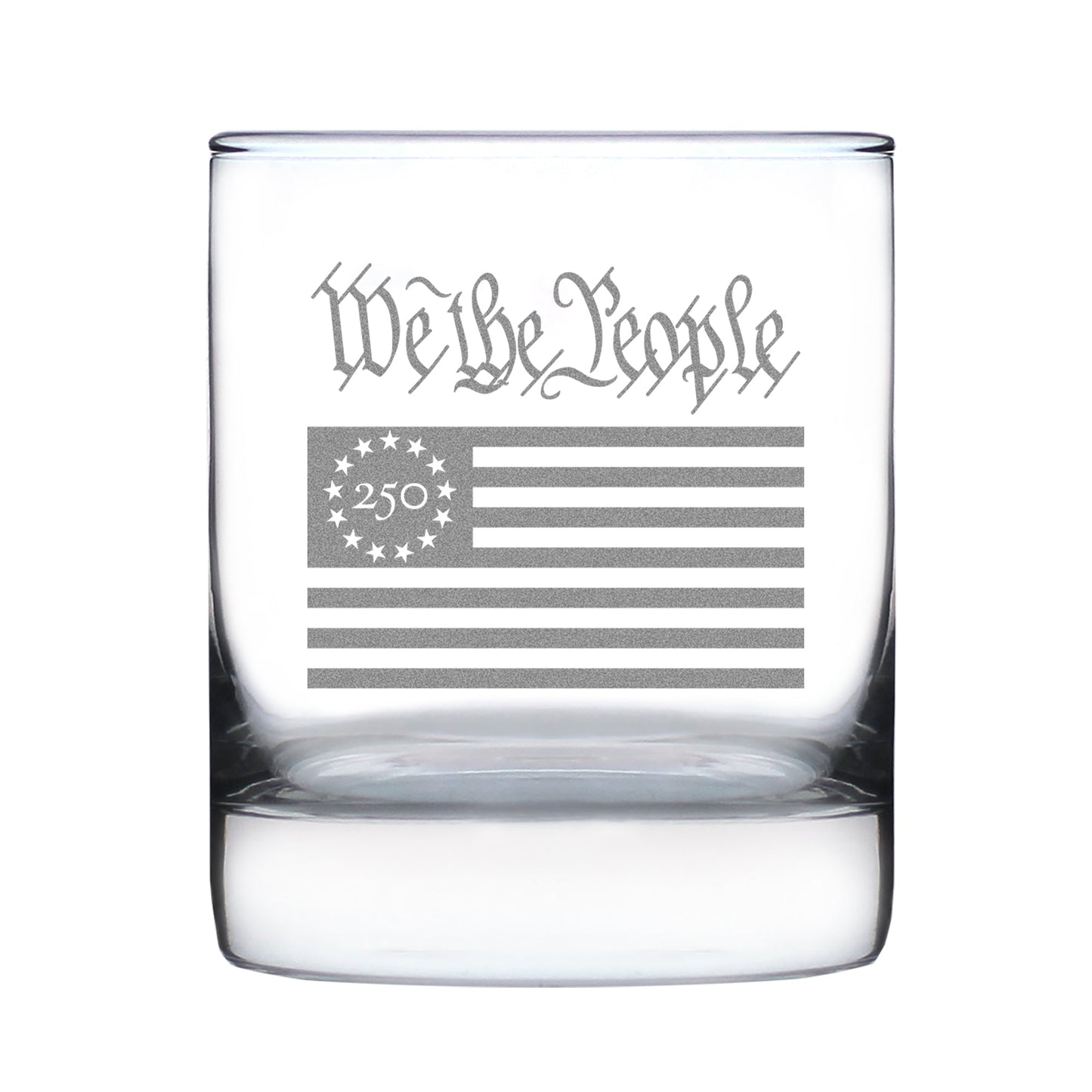 Freedom 250 We the People Engraved Rocks Glass 10.25 oz