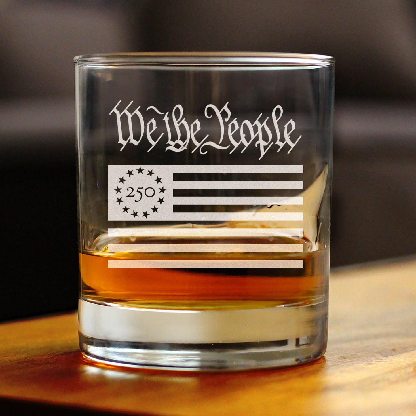 Freedom 250 We the People Engraved Rocks Glass 10.25 oz
