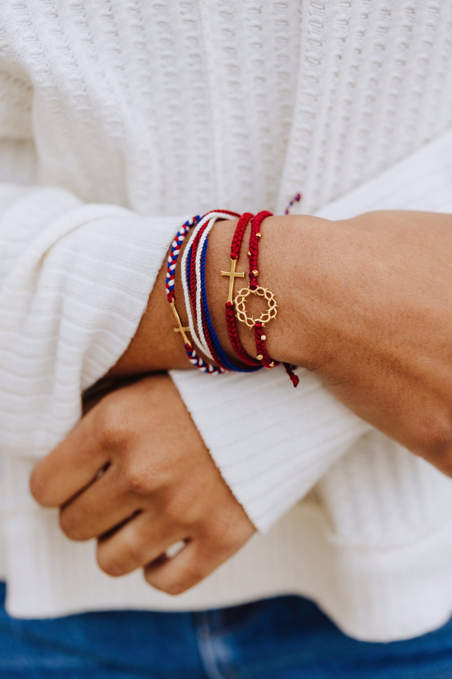 Be Magnified Peaceful Multi Cord Braided Bracelet