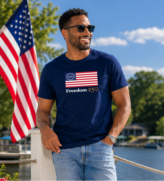 Official Freedom 250 Unisex Navy Tee