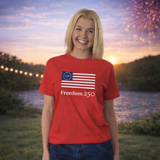 Official Freedom 250 Unisex Red Tee