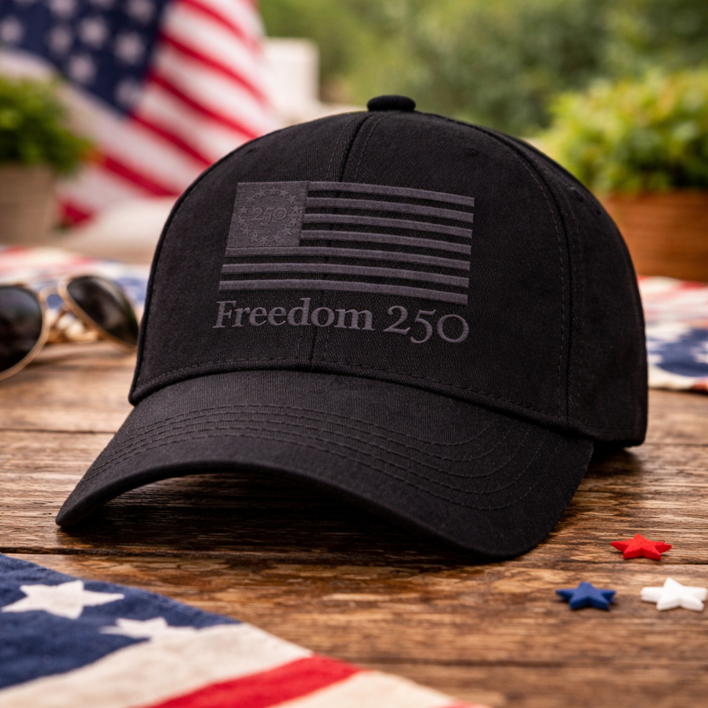 Freedom 250 Black Structured Hat